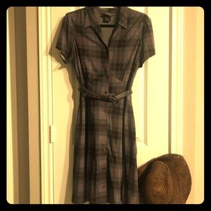 Midi shirt dress with pockets